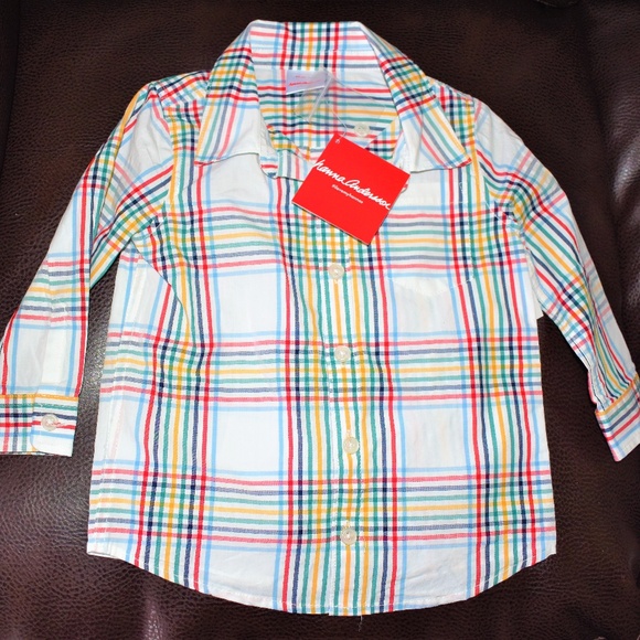 Hanna Andersson Other - Hanna Andersson Rainbow Plaid Button Down Shirt